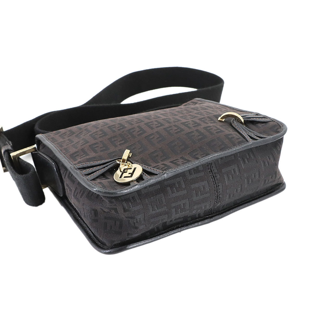 Zucchino Shoulder Bag Canvas Black 8BT099 Purse