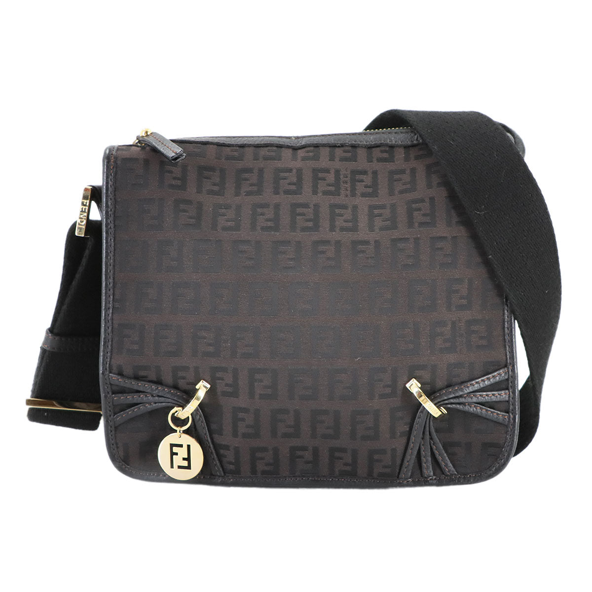 Zucchino Shoulder Bag Canvas Black 8BT099 Purse