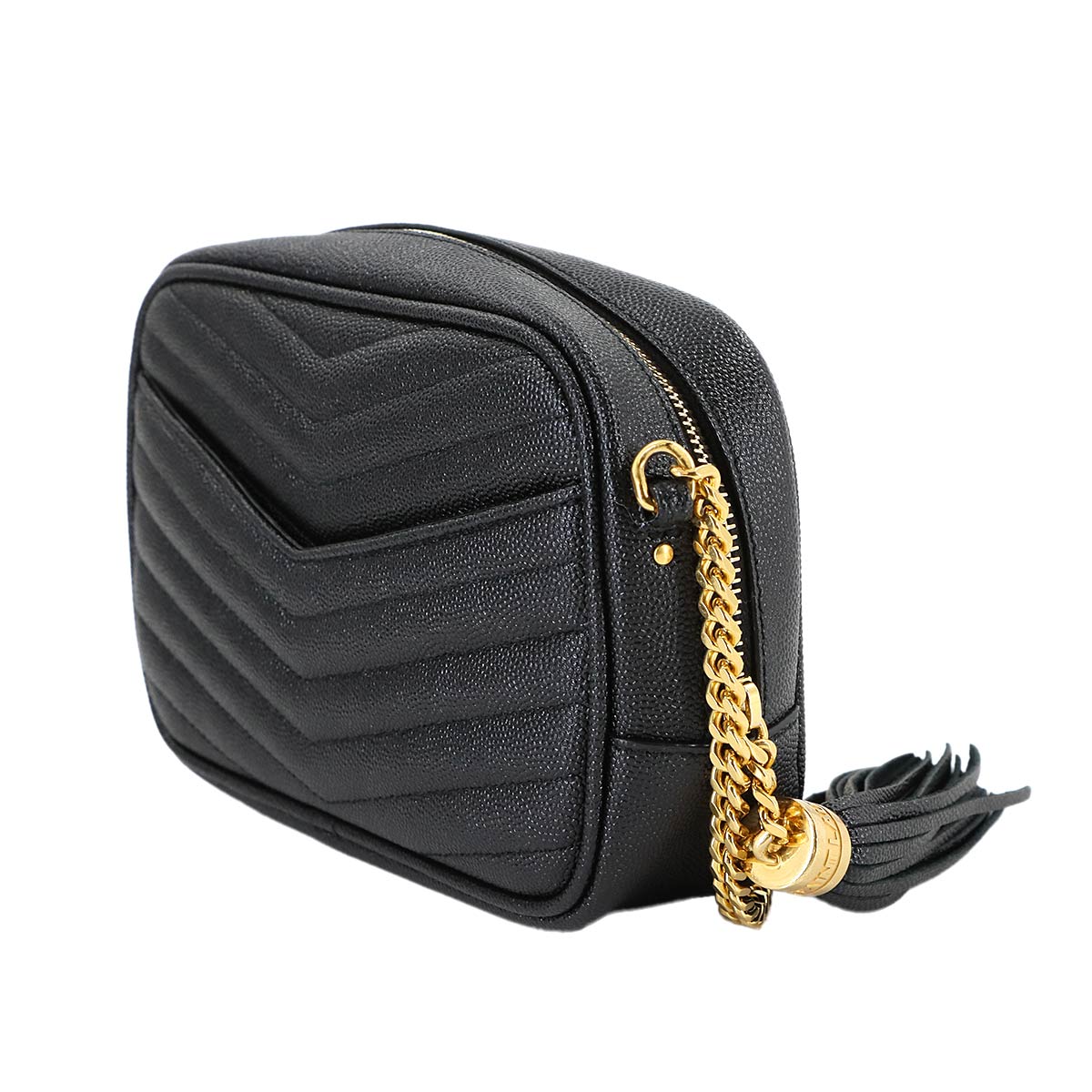 Lou Mini Chain Shoulder Bag Leather Black 612579