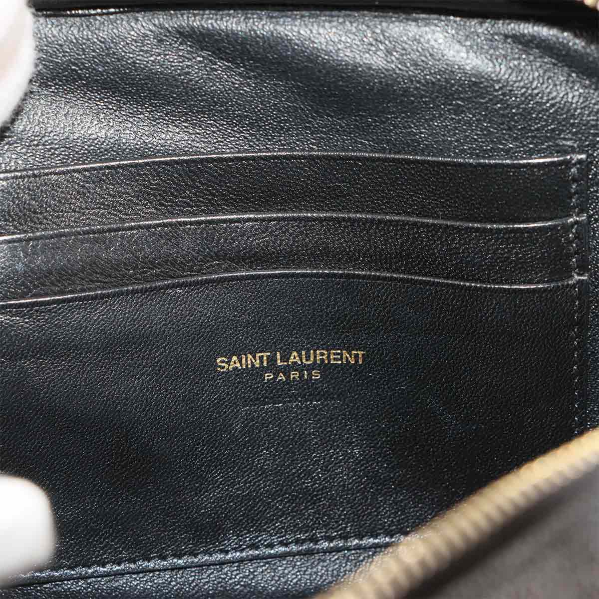 Lou Mini Chain Shoulder Bag Leather Black 612579