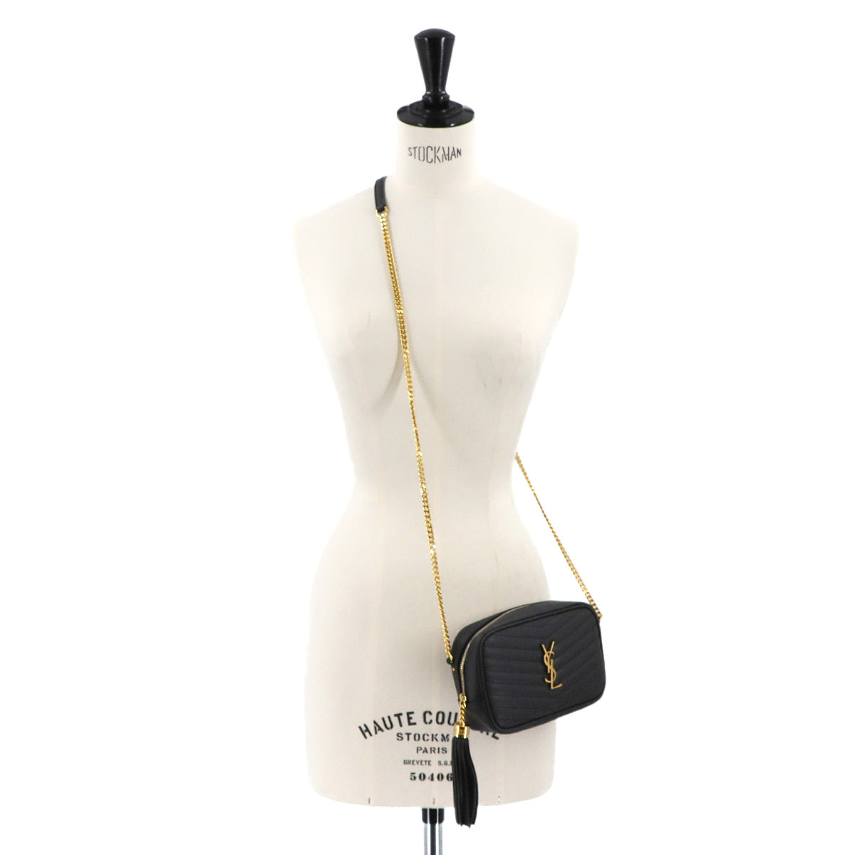 Lou Mini Chain Shoulder Bag Leather Black 612579