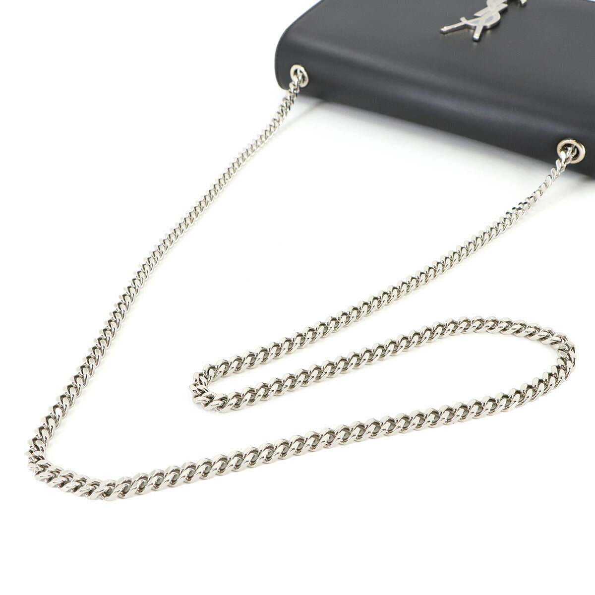 Kate Medium Chain Shoulder Bag Leather Black 354119