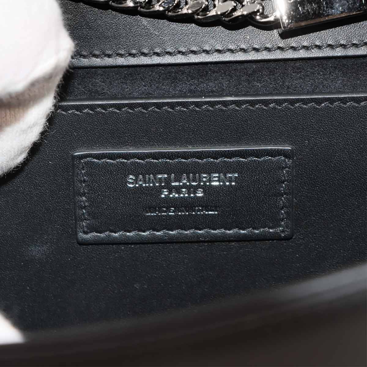 Kate Medium Chain Shoulder Bag Leather Black 354119