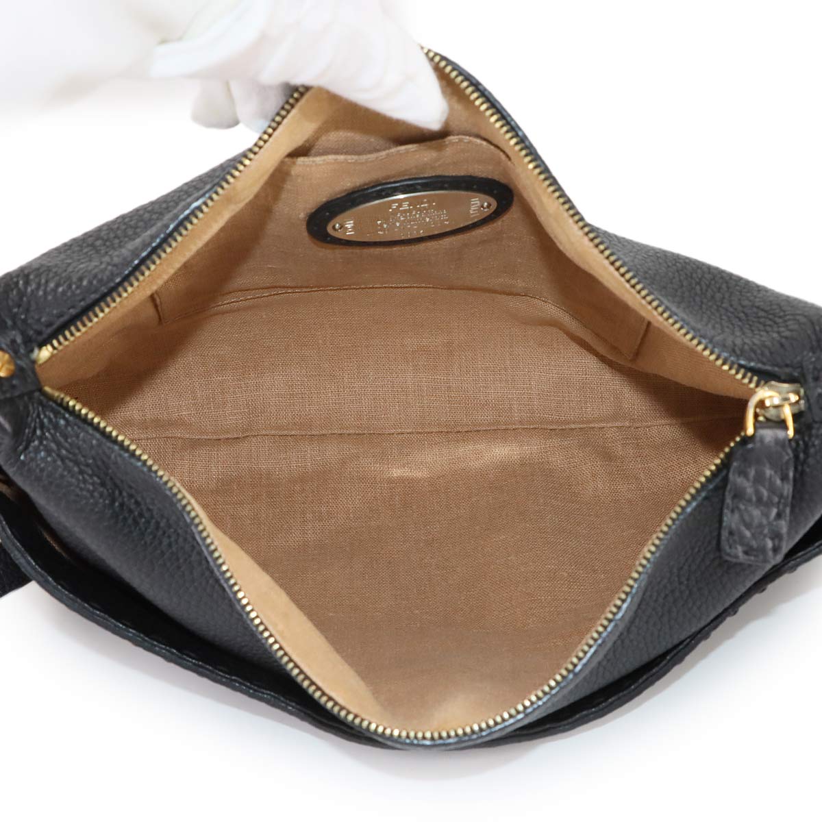 Selleria Shoulder Bag Leather Black 8BT194 Purse