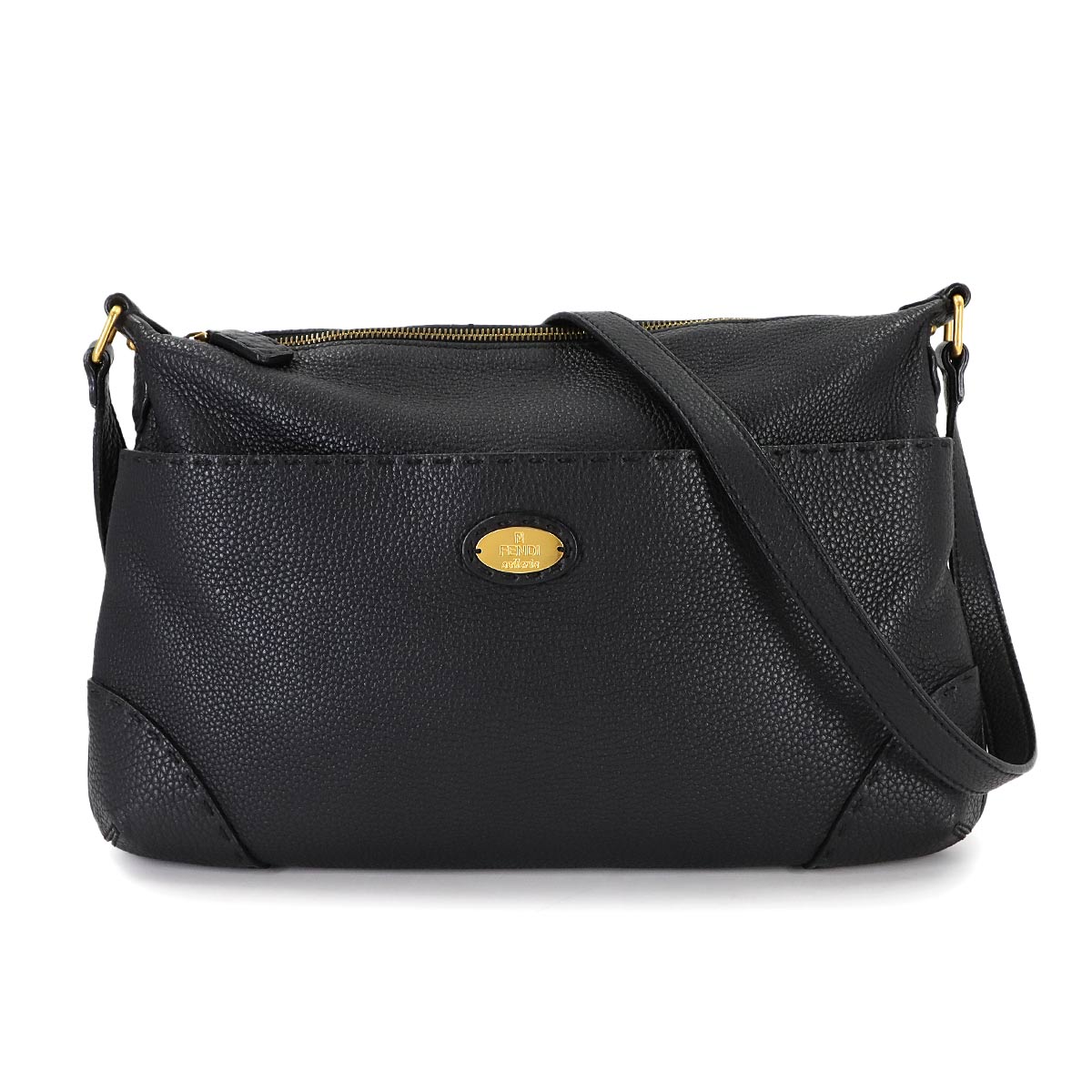 Selleria Shoulder Bag Leather Black 8BT194 Purse