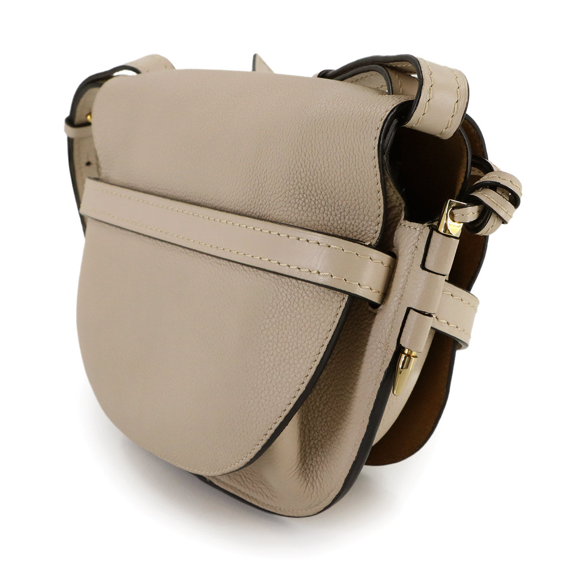 Gate Bag Small Shoulder Bag Leather Beige Purse