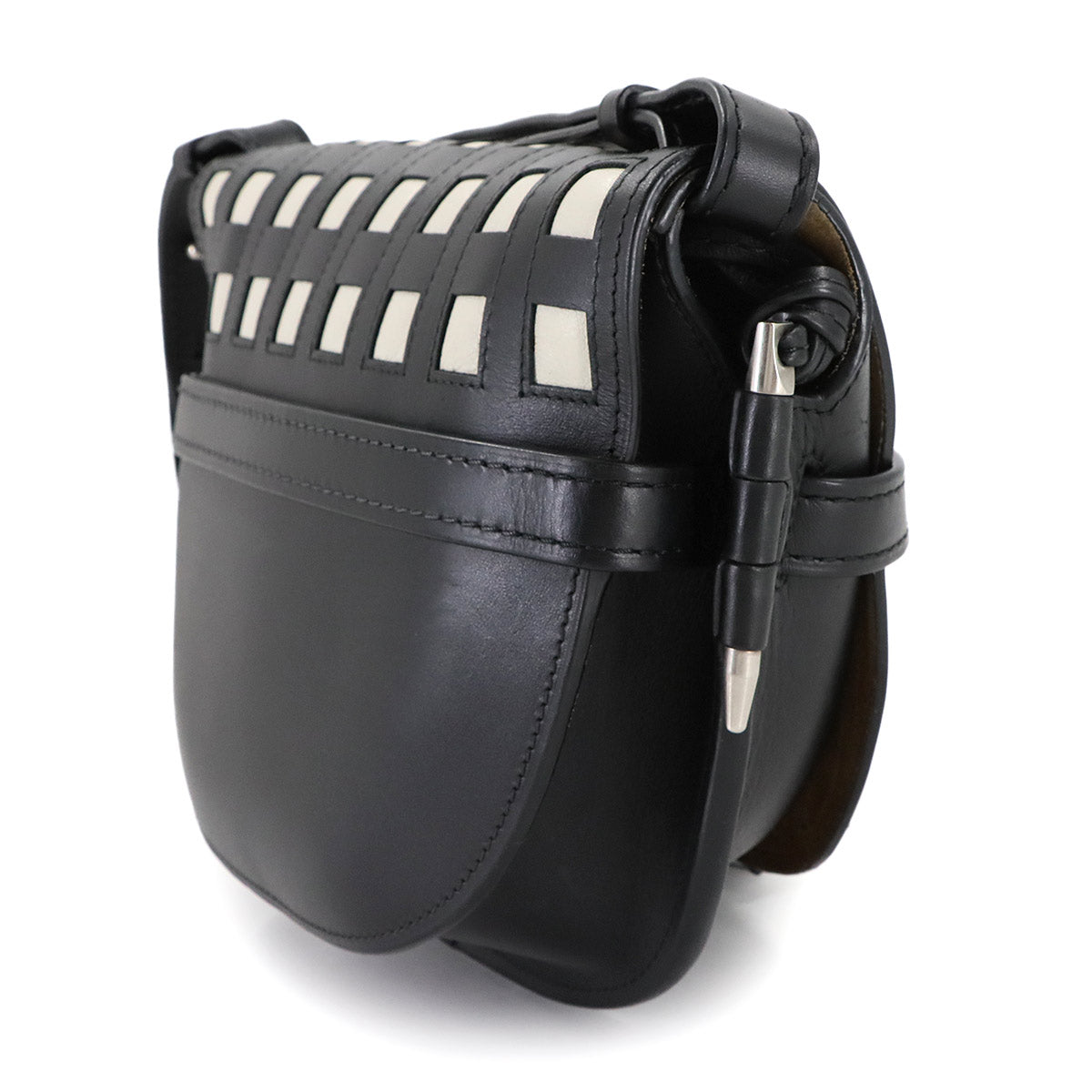 Gate Bag Small Shoulder Bag Leather Black White Purse