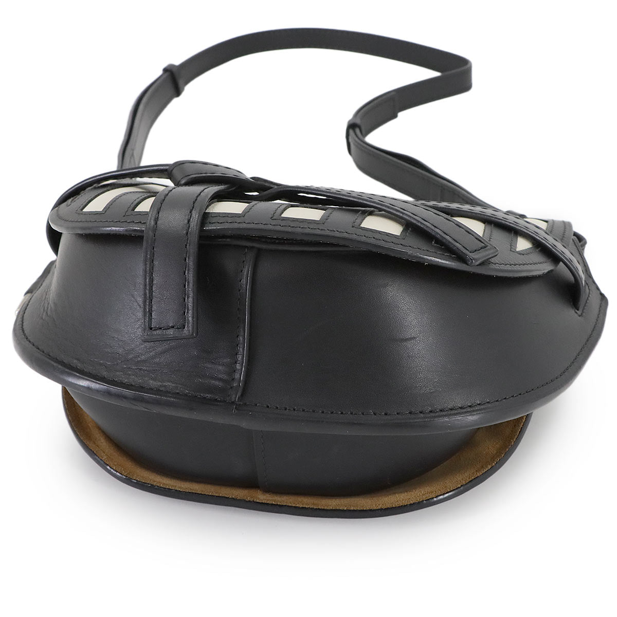 Gate Bag Small Shoulder Bag Leather Black White Purse