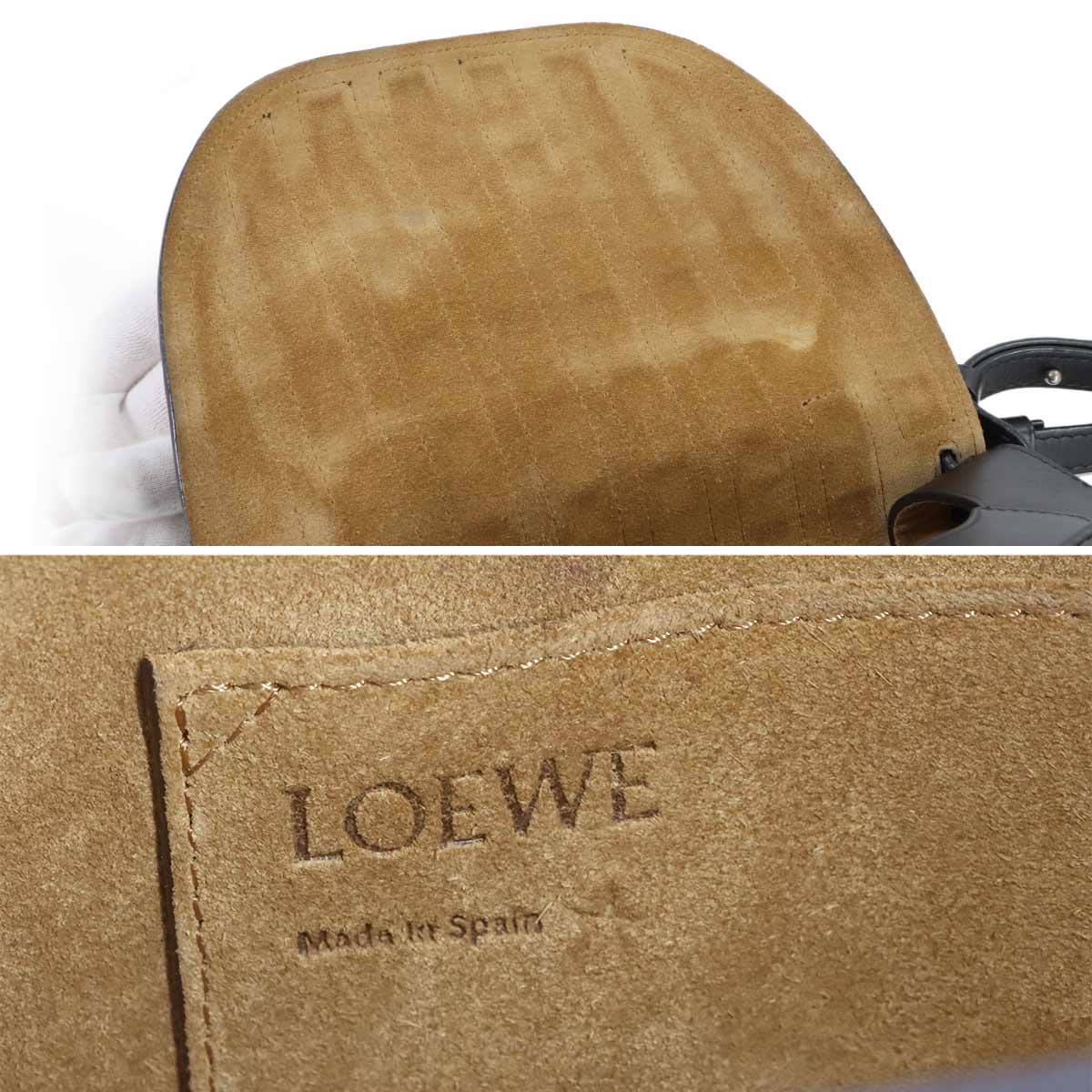 Gate Bag Small Shoulder Bag Leather Black White Purse