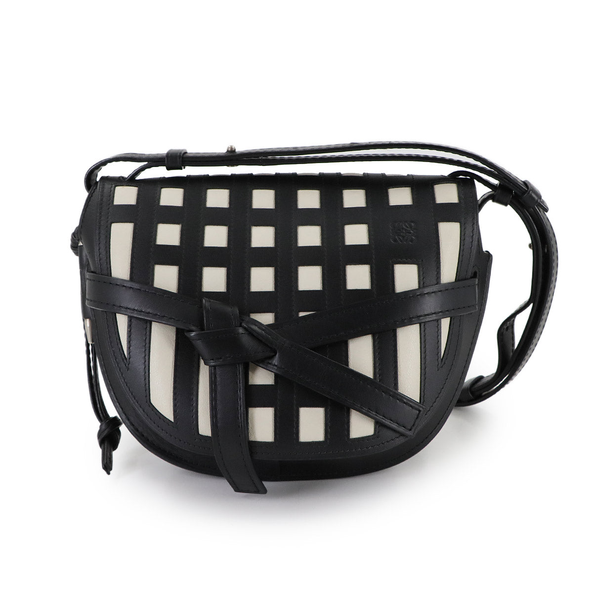 Gate Bag Small Shoulder Bag Leather Black White Purse