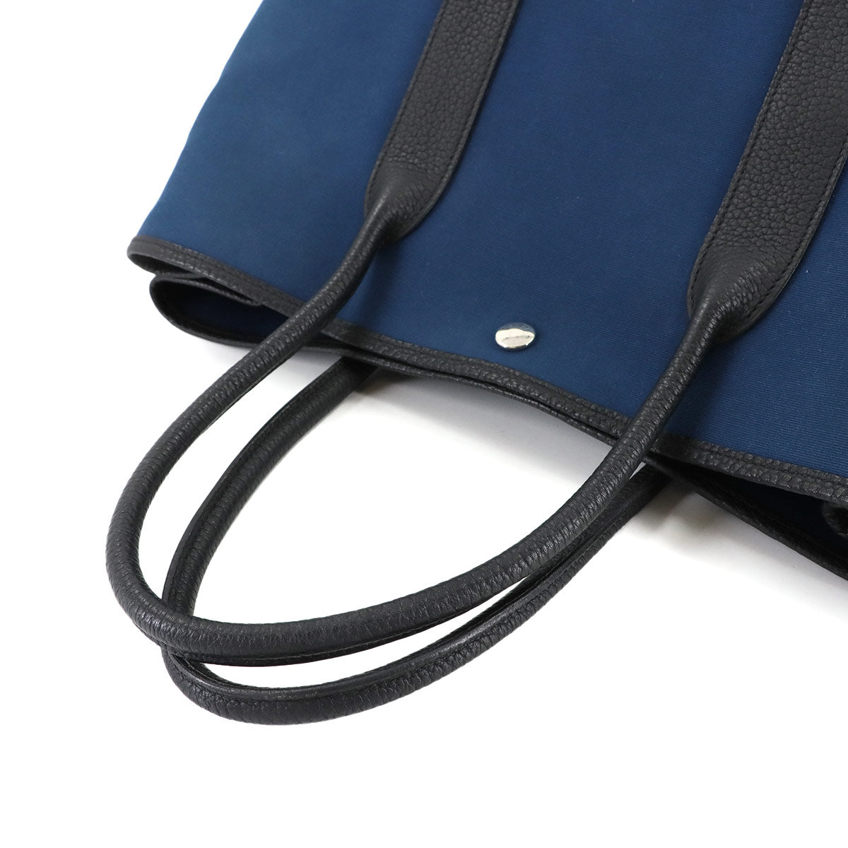 Garden Party PM Tote Bag Toile Officier Leather Navy Black