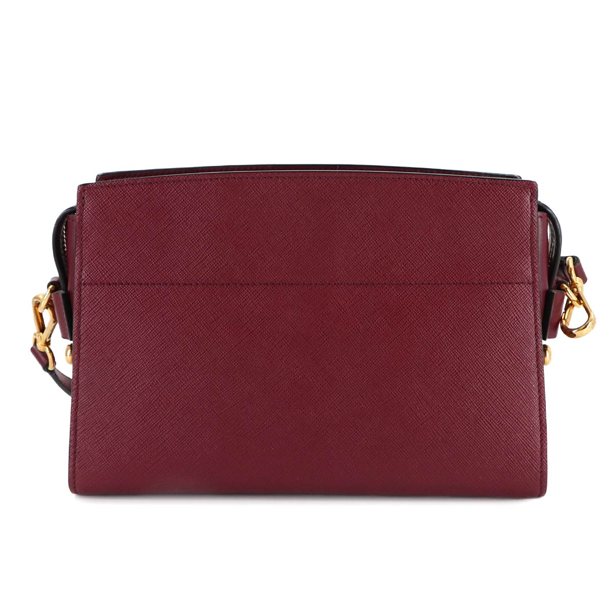 Shoulder Bag Saffiano Leather Bordeaux 1BH104 Purse