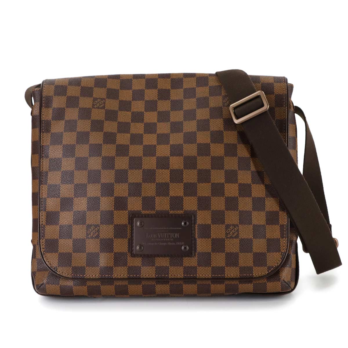 Damier Brooklyn Shoulder Bag Ebene N51211 Unisex Purse