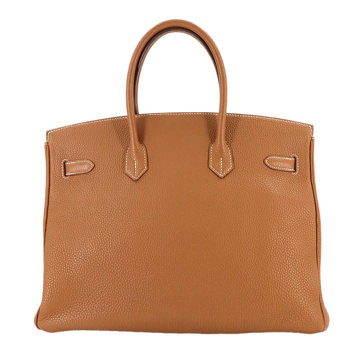 Birkin 35 Togo Gold Hand Bag Purse Brown Leather