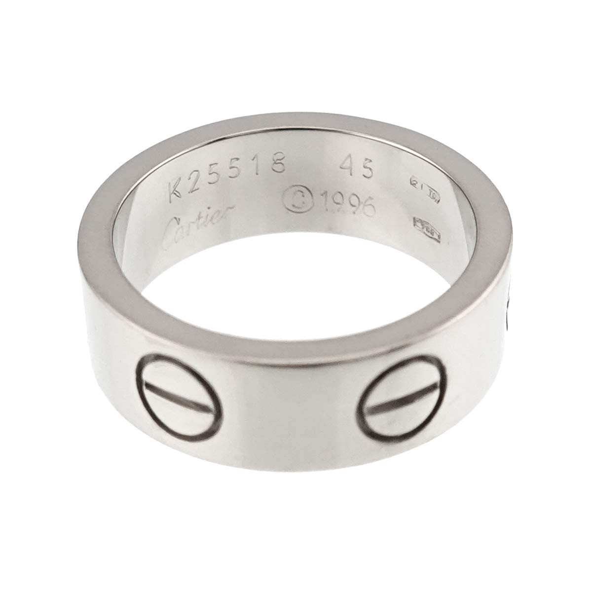 Love Ring 18K White Gold 750 size45 2.75-3(US)