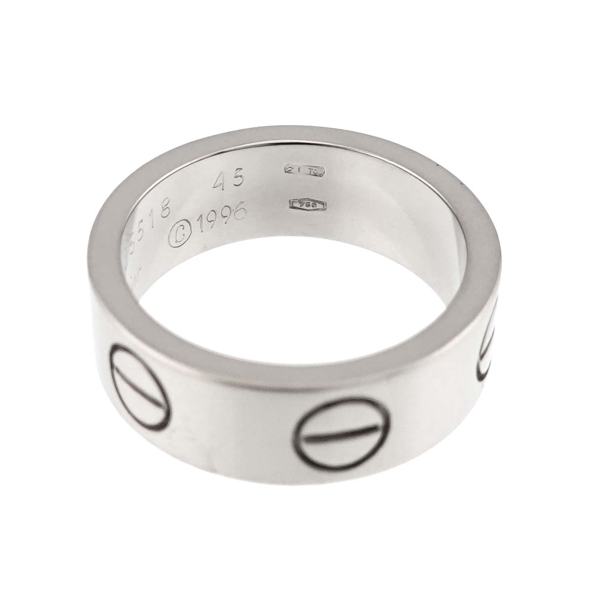 Love Ring 18K White Gold 750 size45 2.75-3(US)