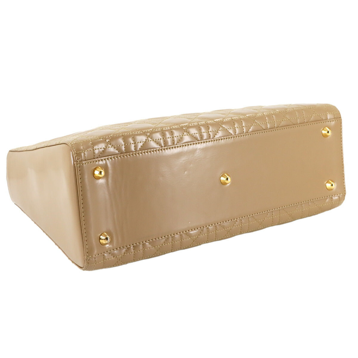 Lady Dior Large 2way Hand Shoulder Bag Leather Beige