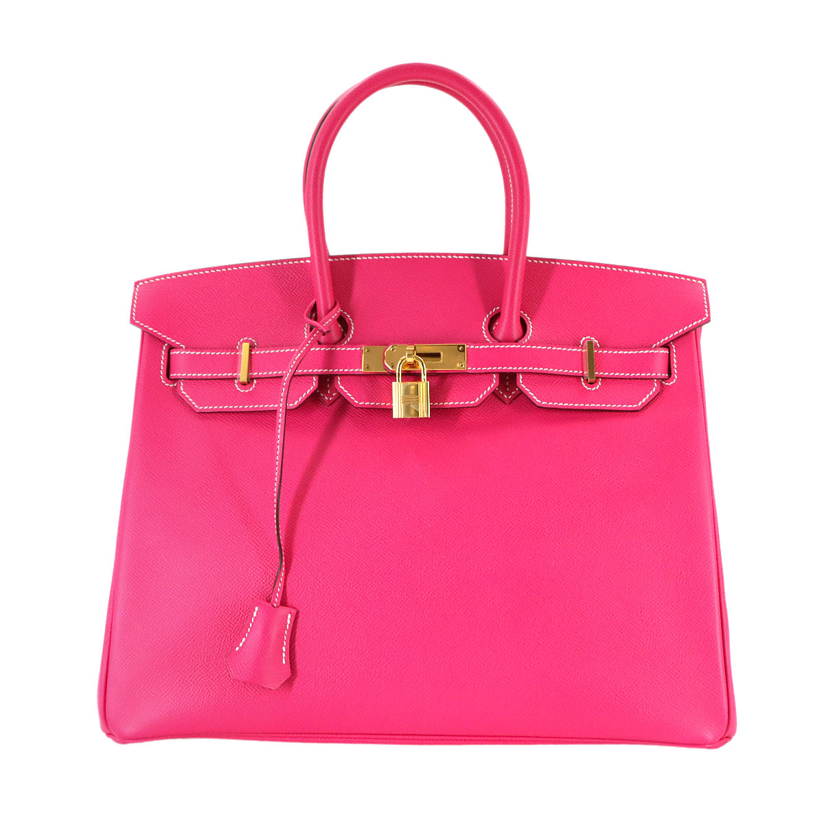 Birkin 35 Epsom Rose Tyrien Hand Bag Purse Pink