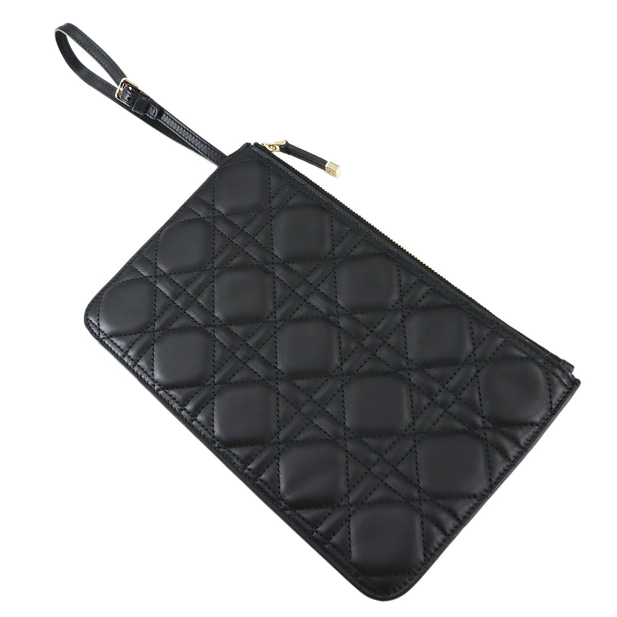 Macrocannage Toujours Large Tote Bag Leather Black
