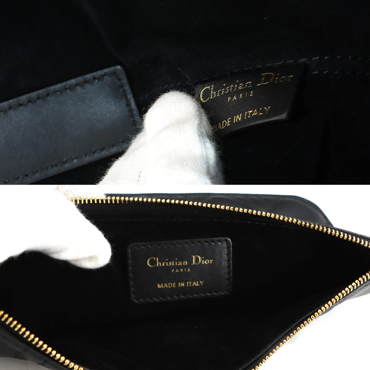 Macrocannage Toujours Large Tote Bag Leather Black