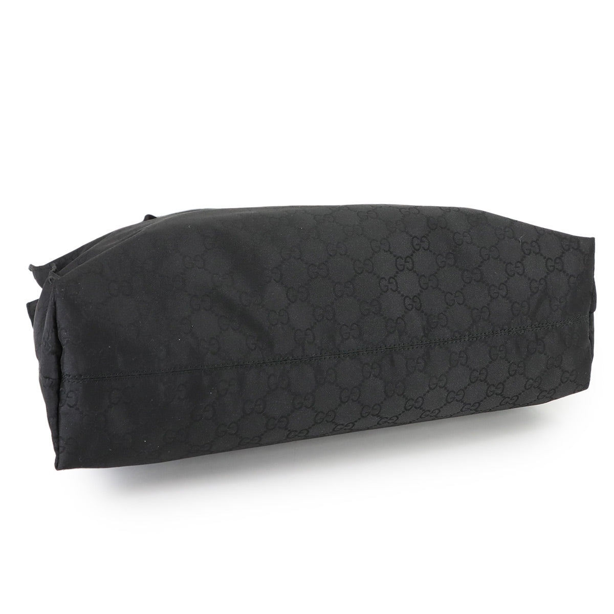 GG Nylon Tote Bag Leather Black 449178 Purse