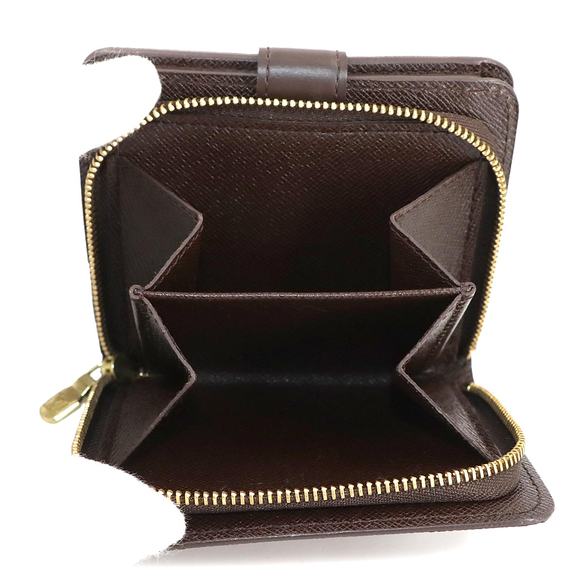 Damier Conpact Zip Wallet Ebene N61668 Purse