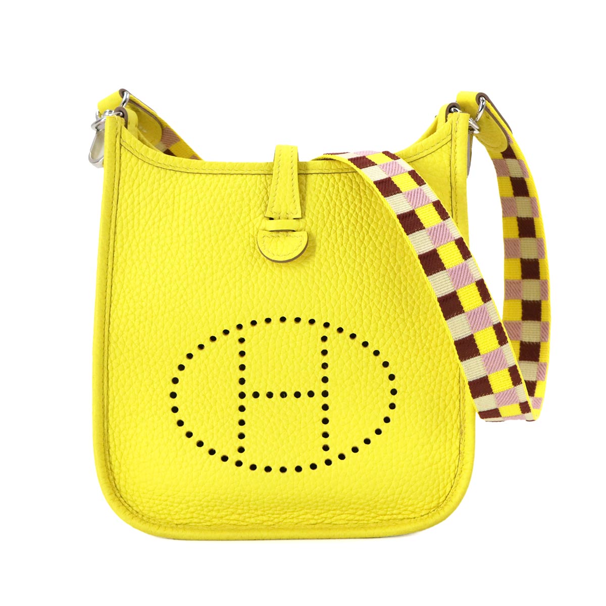 Everlyne Amazon TPM Maxi Quadrille Shoulder Bag Taurillon Lime