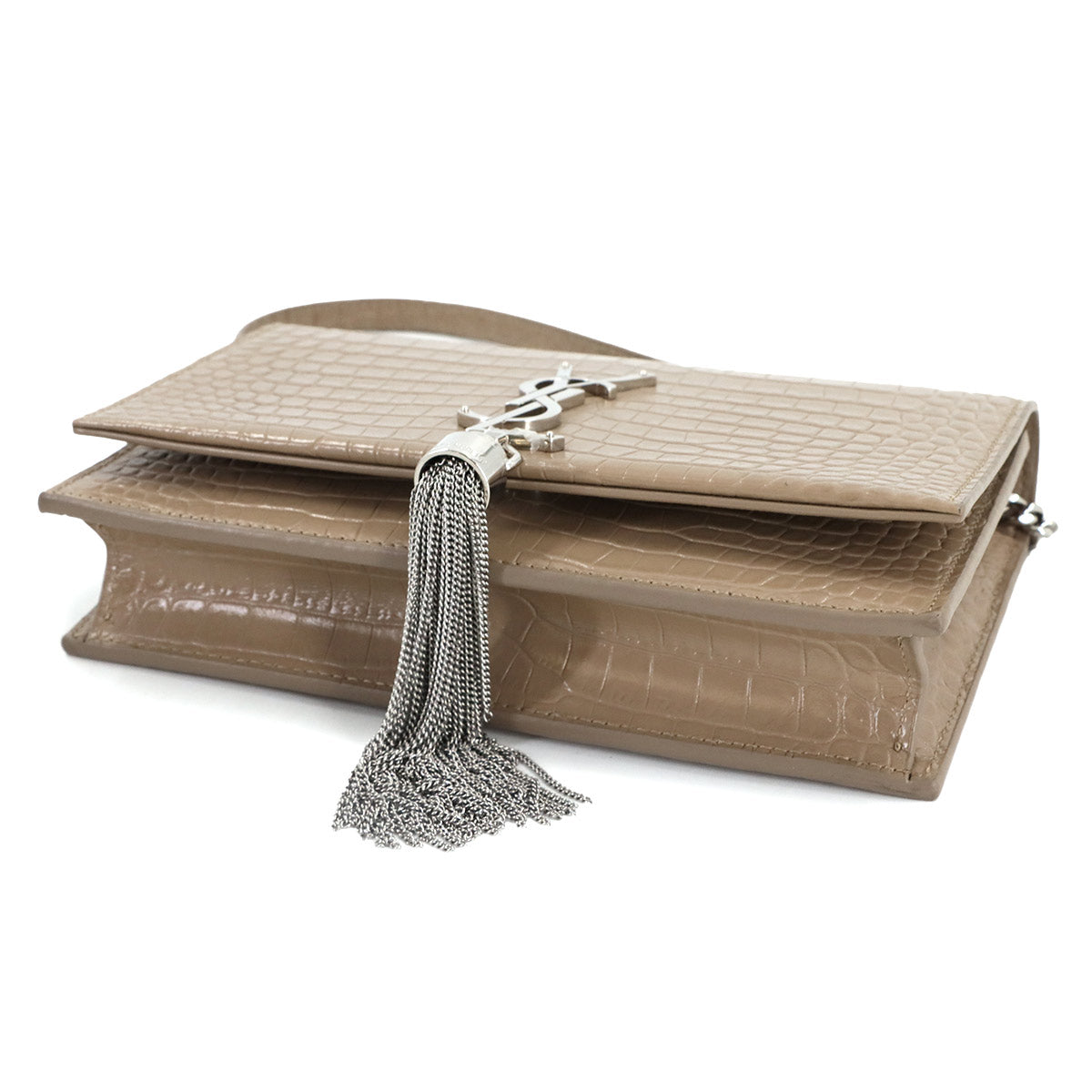 Kate Chain Long Wallet Leather Beige 152159