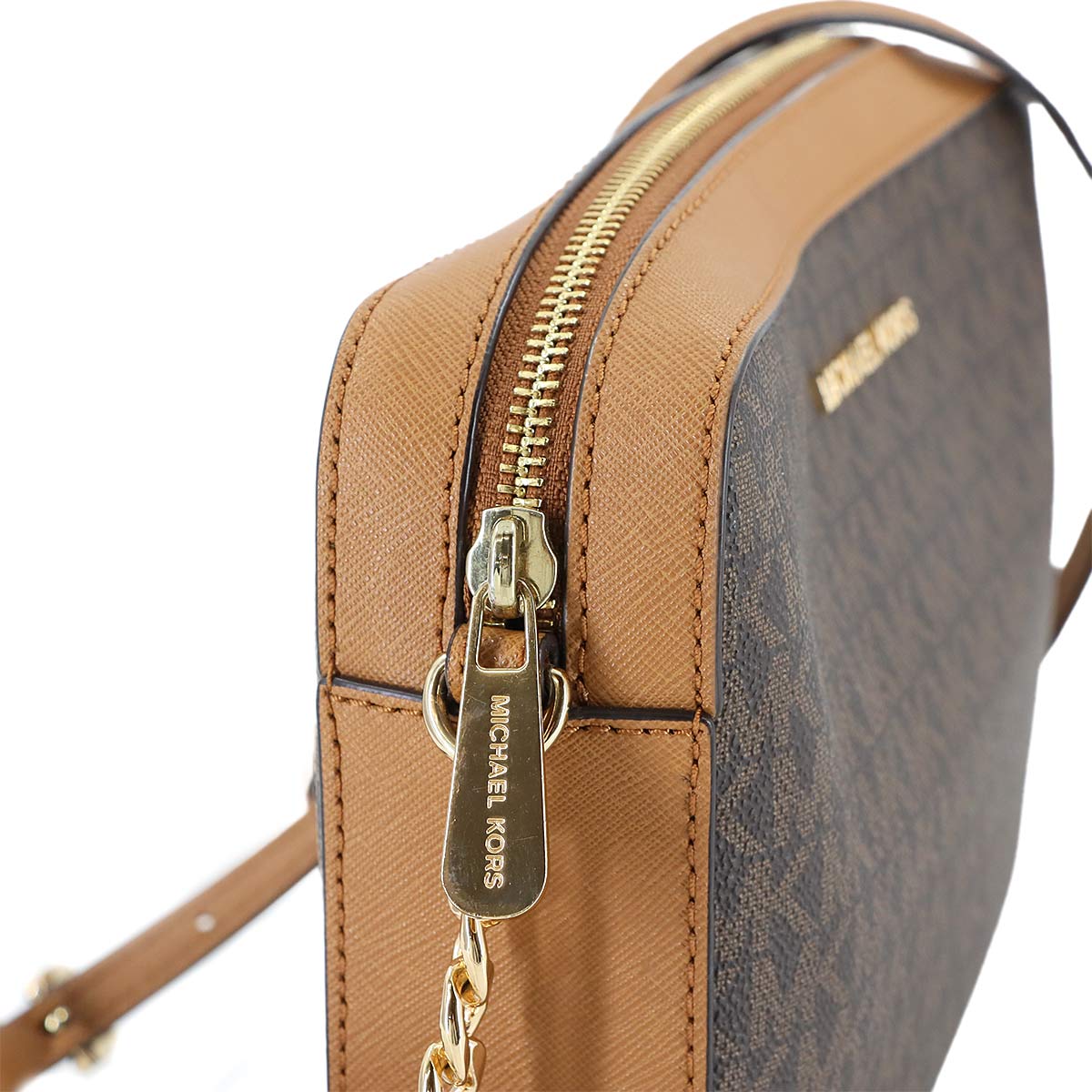 Jet Set Item Large EW Crossbody Shoulder Bag PVC Brown