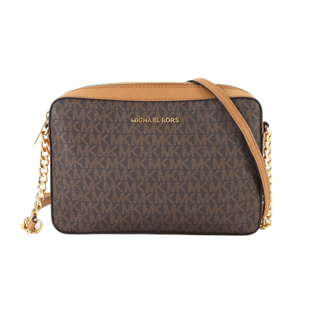 Jet Set Item Large EW Crossbody Shoulder Bag PVC Brown