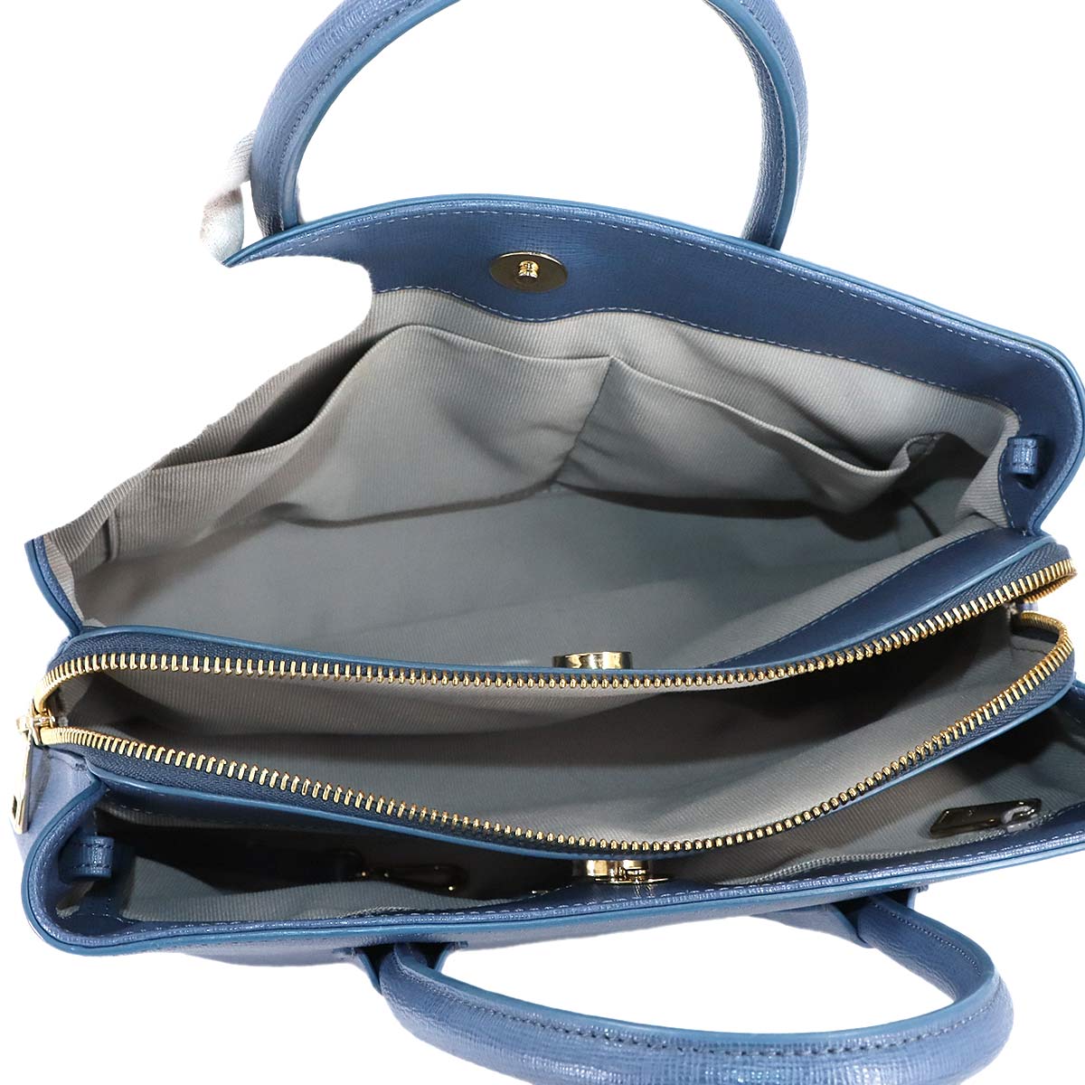 Tessa Small 2way Hand Shoulder Bag Leather Blue 916855 Purse