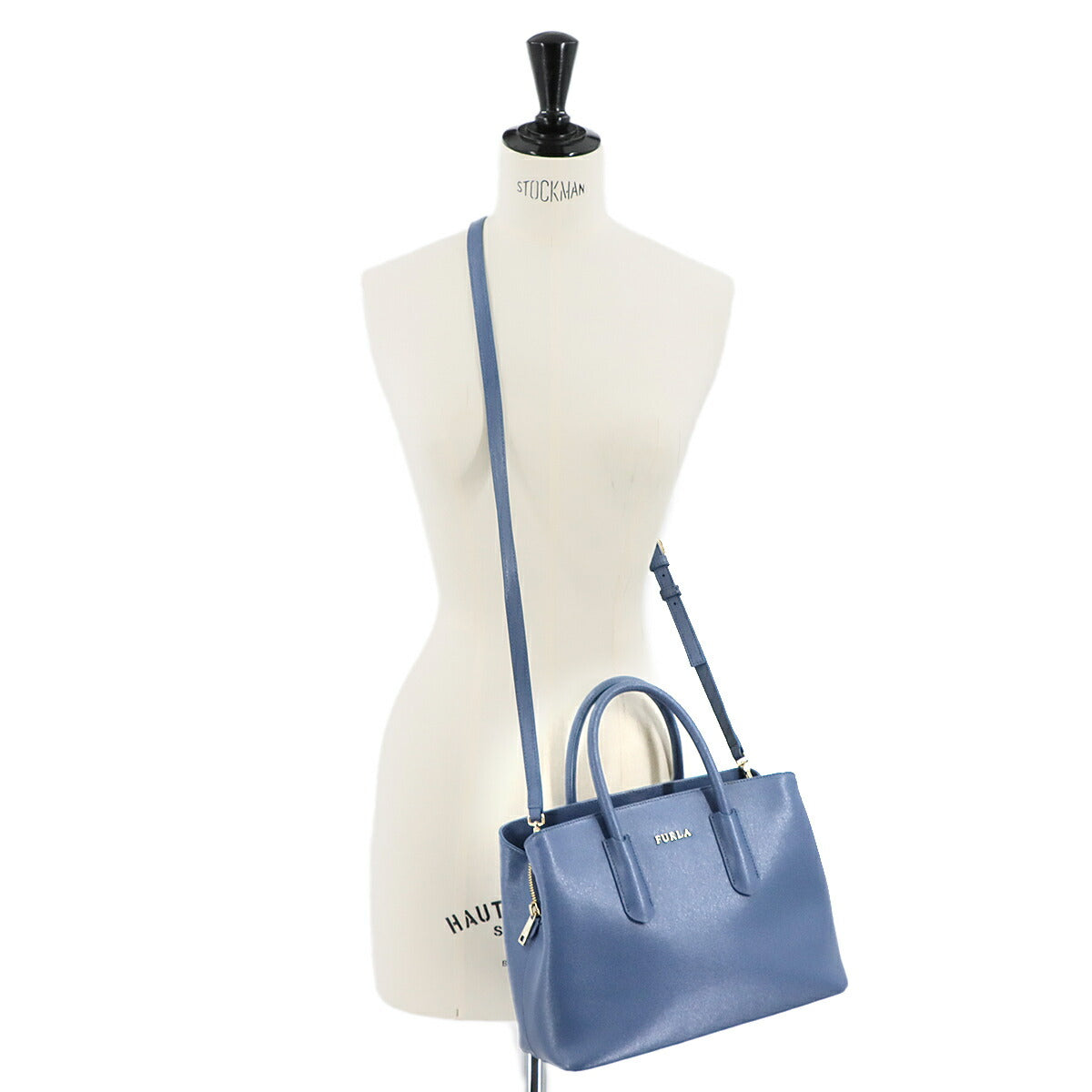 Tessa Small 2way Hand Shoulder Bag Leather Blue 916855 Purse