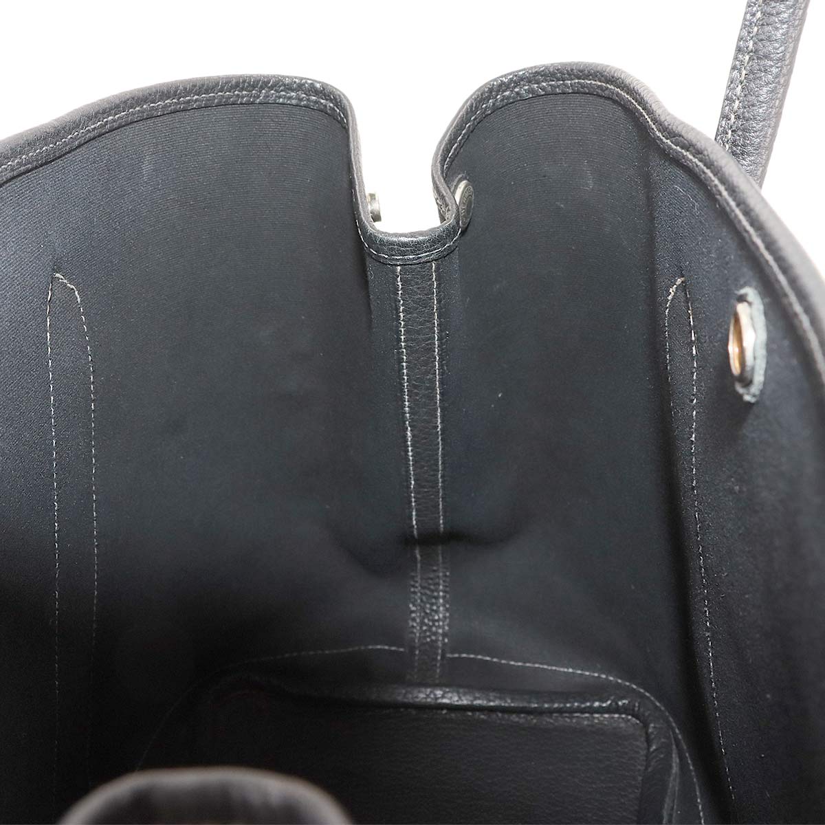 Garden Party PM Tote Bag Toile Officier Leather Black