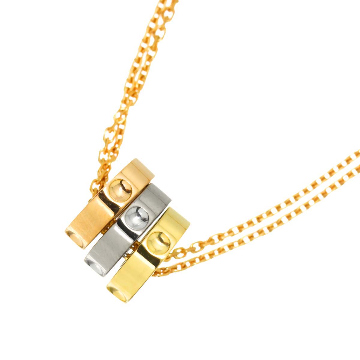 Pendentif Empreinte Necklace 18K YG WG PG 750