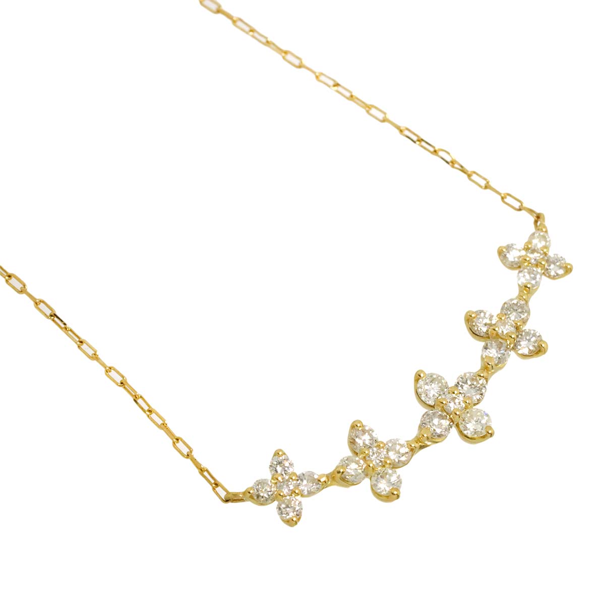 Diamond 0.50ct Necklace 18K YG Yellow Gold 750