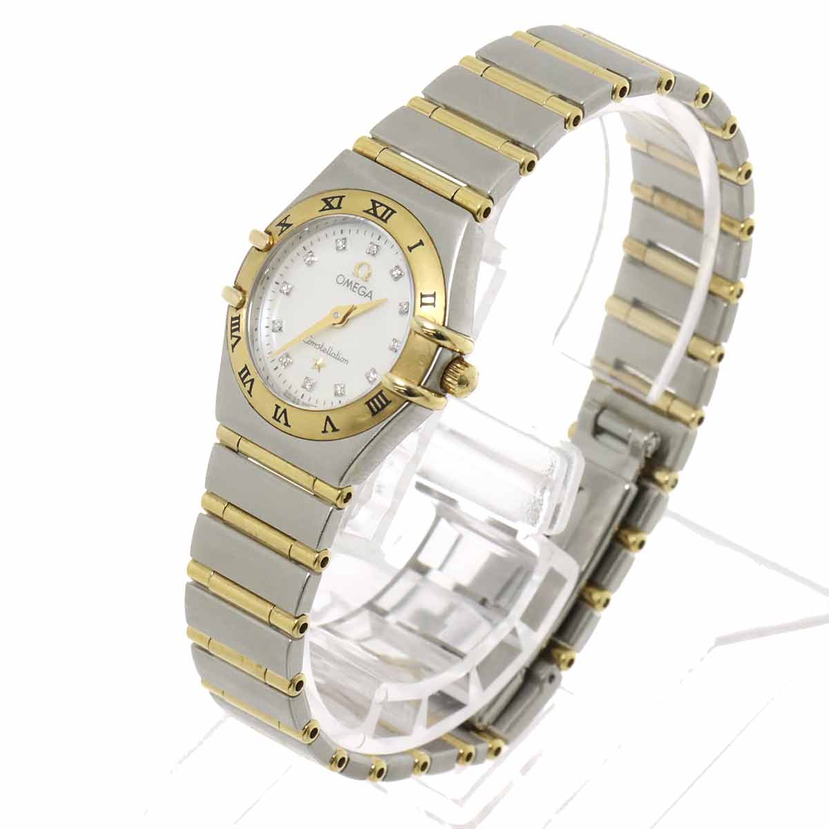 Constellation mini 1262.75 12P Diamond 750 YG White Shell Dial