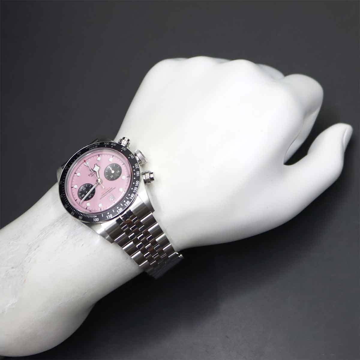 Black Bay Chronograph 79360N Automatic Pink Dial Mens Watch