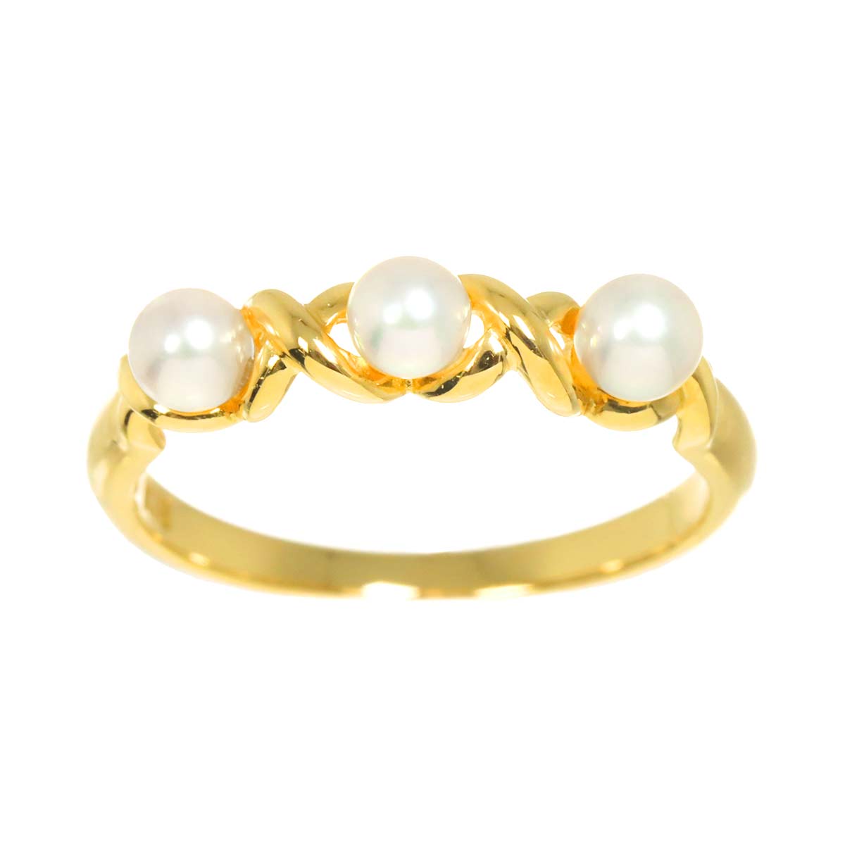 Baby Pearl 3.6-3.4mm Ring 18K YG 750 5.5-5.75(US)