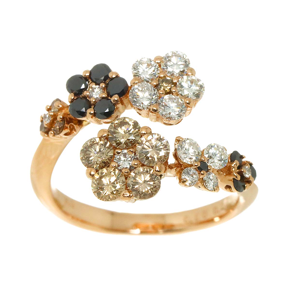 Diamond 0.50/0.51/0.22ct Ring 18K PG 750 Size6(US)