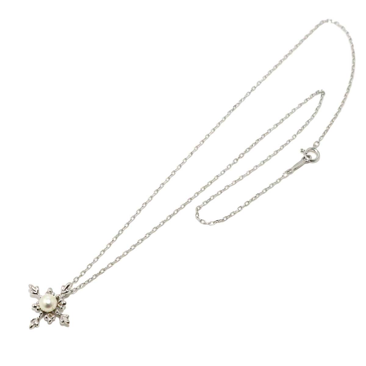 Baby Pearl 4.7mm Necklace 18K White Gold 750