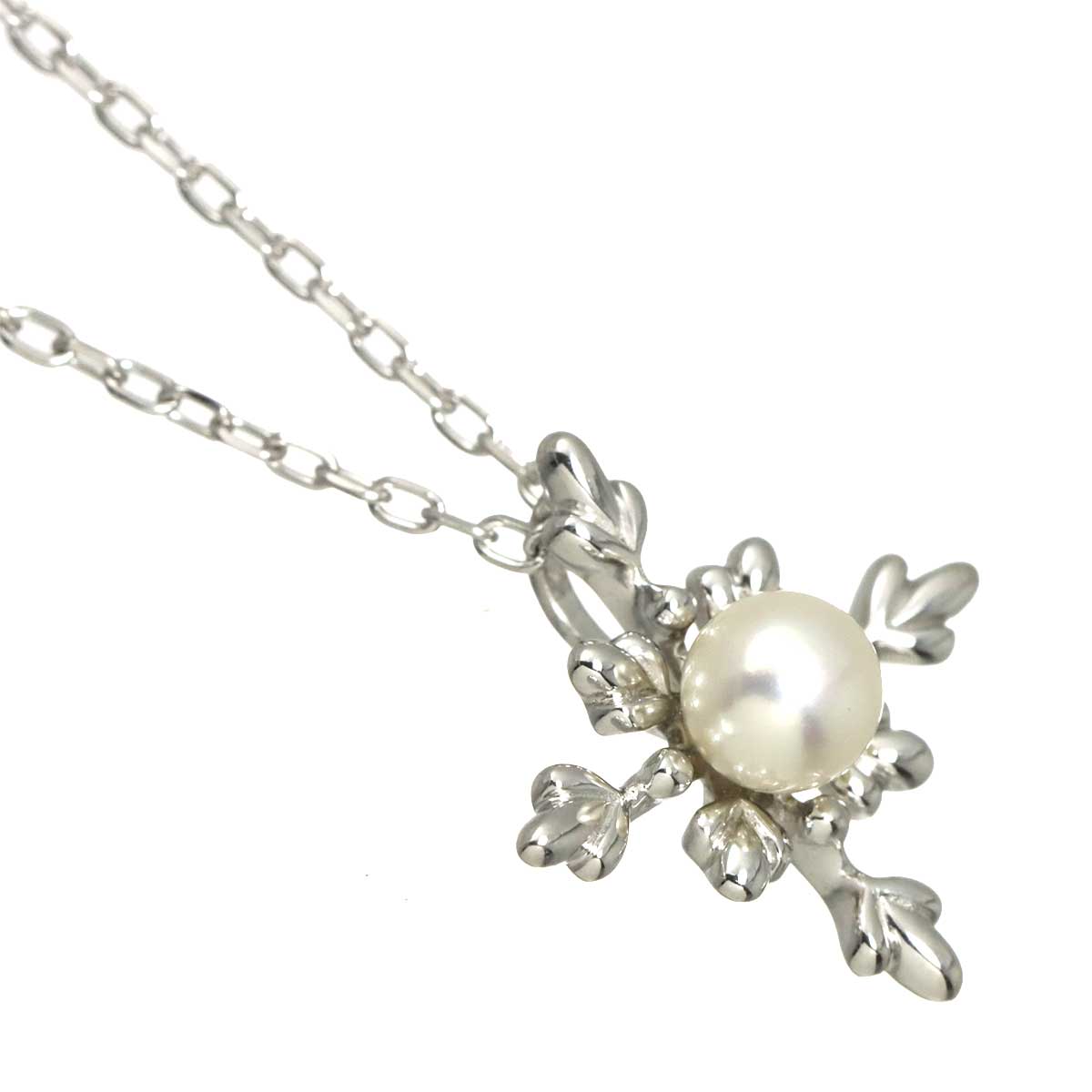 Baby Pearl 4.7mm Necklace 18K White Gold 750