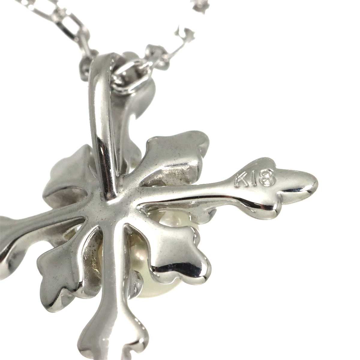 Baby Pearl 4.7mm Necklace 18K White Gold 750