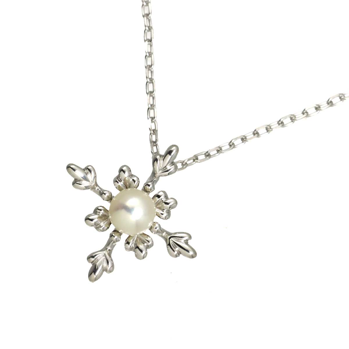 Baby Pearl 4.7mm Necklace 18K White Gold 750
