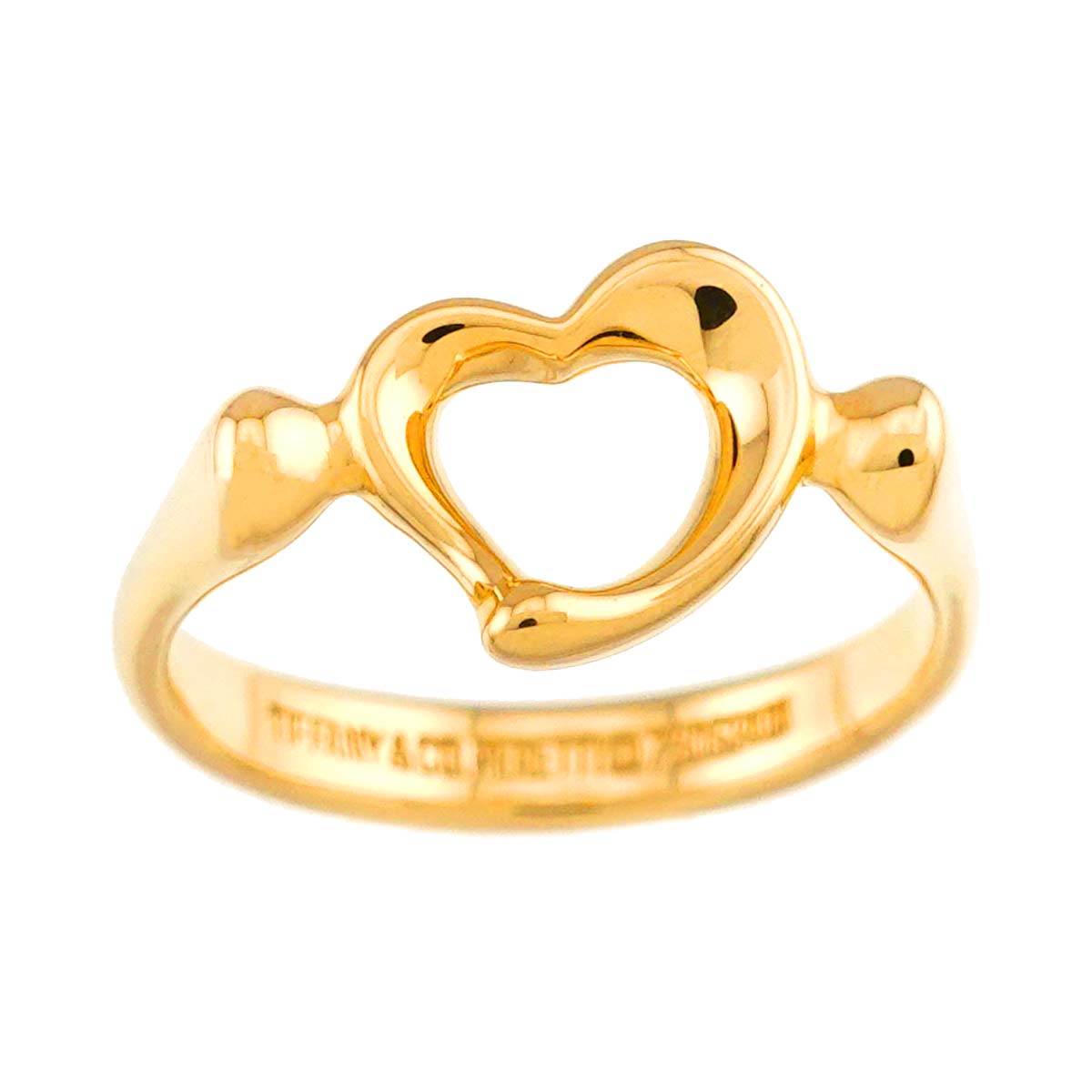 Open Heart Ring 18K YG 750 Size4.5-4.75(US)