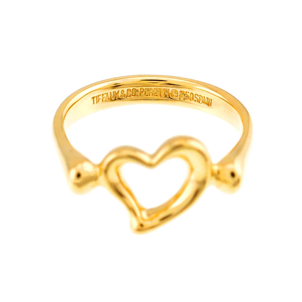 Open Heart Ring 18K YG 750 Size4.5-4.75(US)