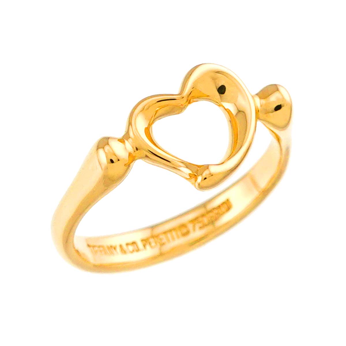 Open Heart Ring 18K YG 750 Size4.5-4.75(US)