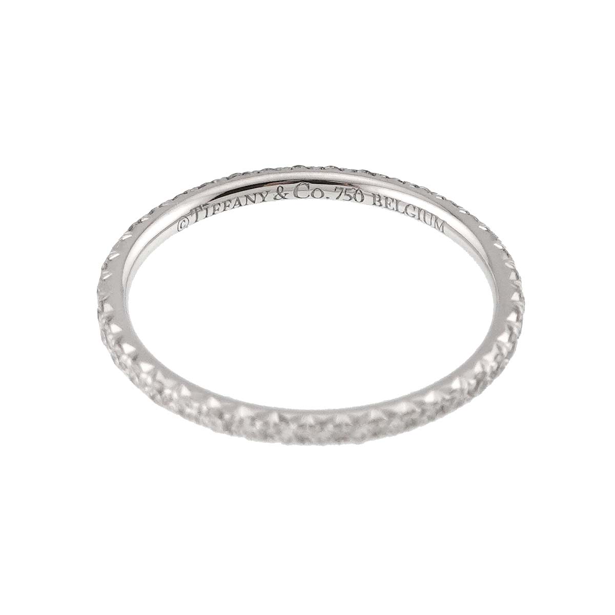 Full Diamond Ring 18K WG 750 Size4(US)