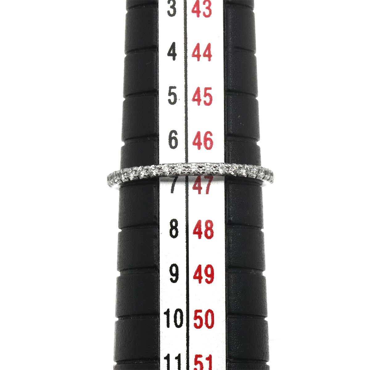 Full Diamond Ring 18K WG 750 Size4(US)