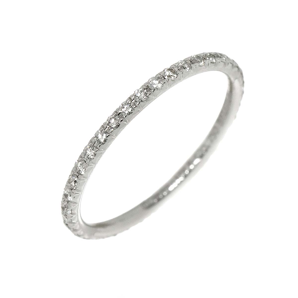 Full Diamond Ring 18K WG 750 Size4(US)