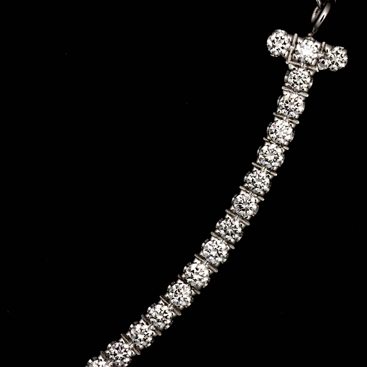 T Smile Diamond Necklace SM 18K White Gold 750